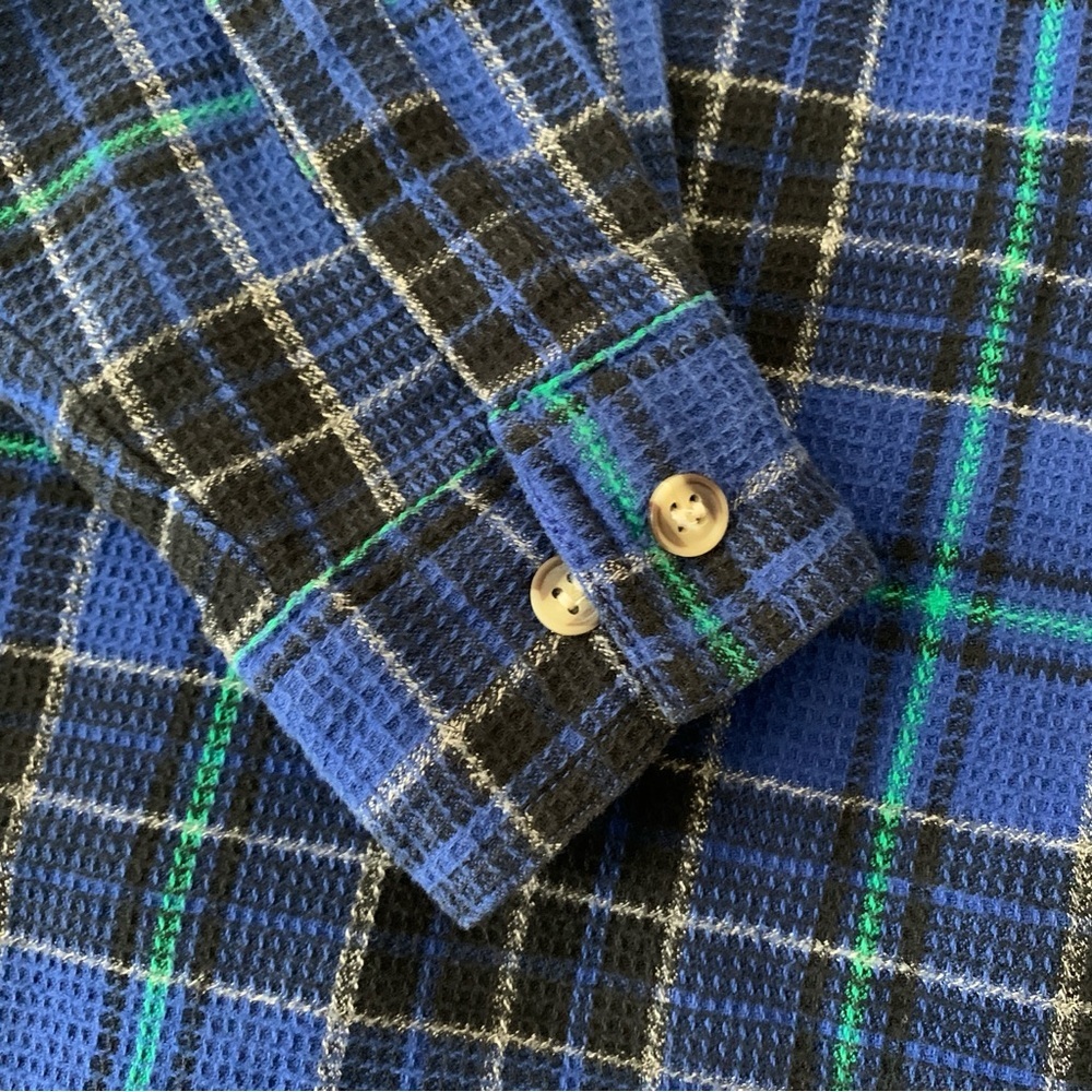 Cabin Creek Blue Plaid Button Down Size M - Picture 4 of 9